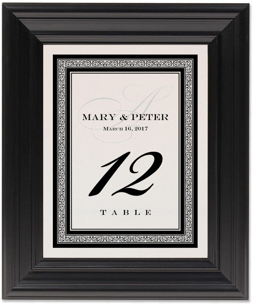 Framed Photograph of Bickham Monogram 32B Table Numbers