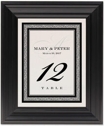 Framed Photograph of Bickham Monogram 32B Table Numbers