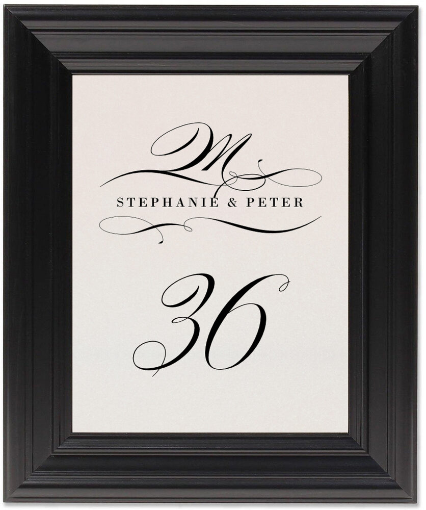 Framed Photograph of Bodini Monogram 16 Table Numbers