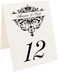Photograph of Tented Crowned Table Numbers