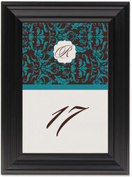 Framed Photograph of Daily Damask Table Numbers