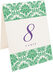 Photograph of Tented Damask Twist Table Numbers