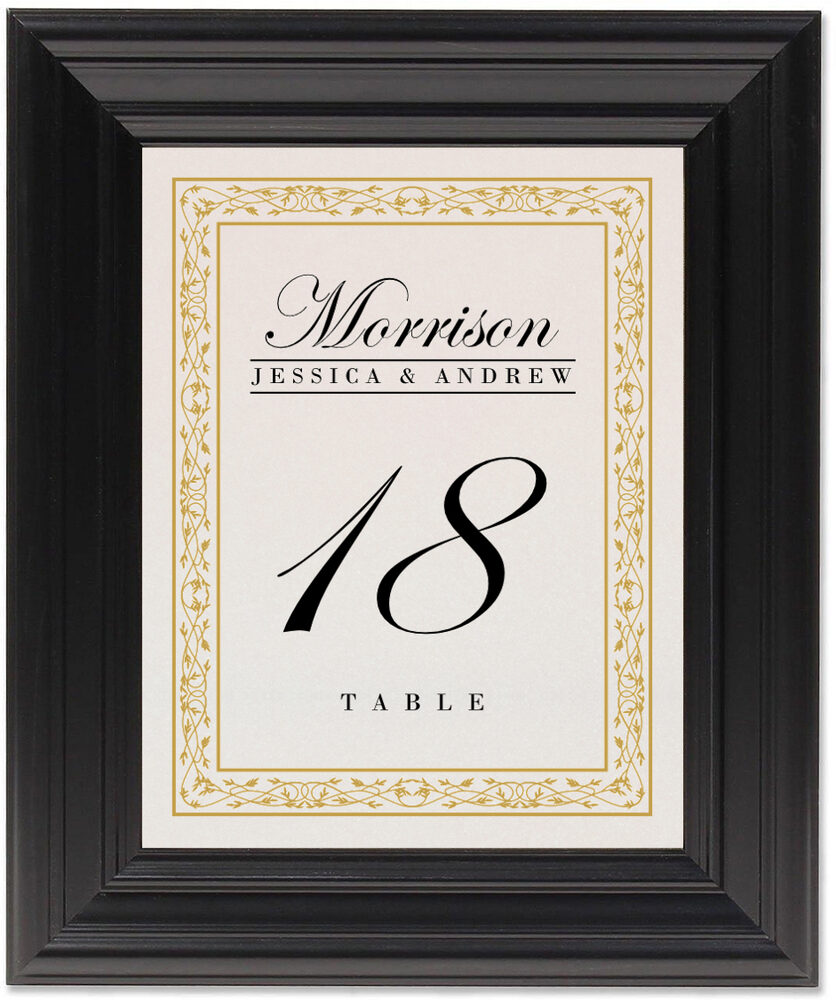 Framed Photograph of Edwardian Monogram 07 Table Numbers