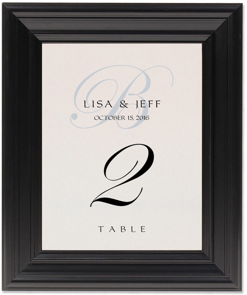 Framed Photograph of Edwardian Monogram 28 Table Numbers