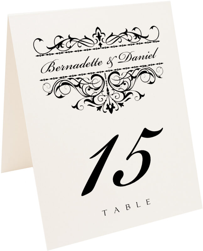 Photograph of Tented Emerson Table Numbers