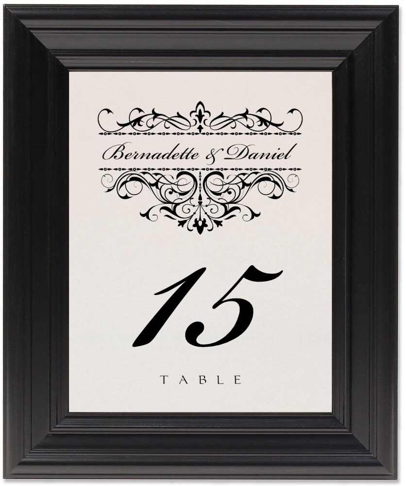 Framed Photograph of Emerson Table Numbers