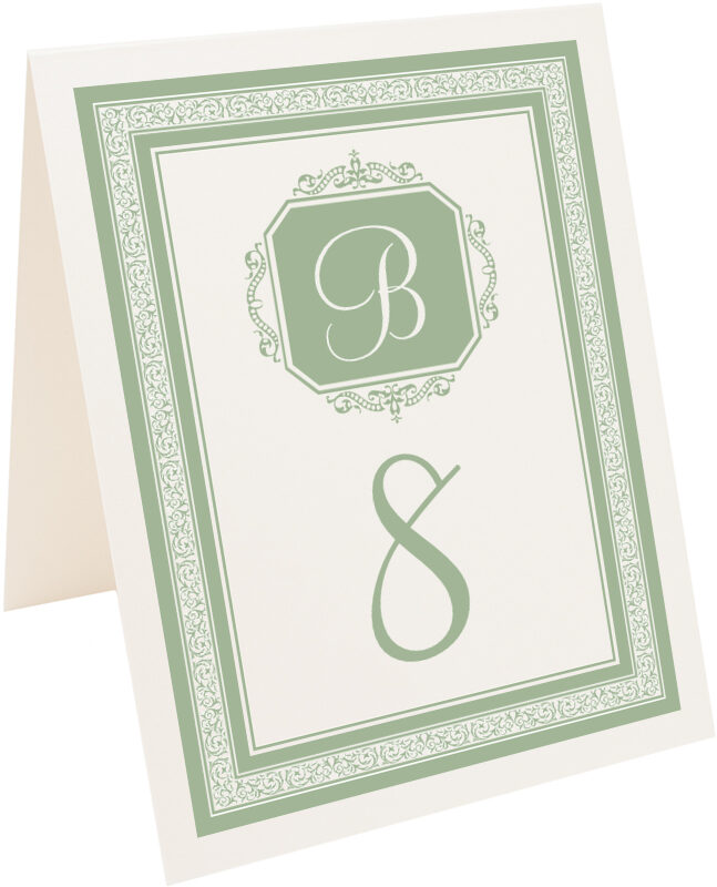 Photograph of Tented Exquisite Frame Table Numbers