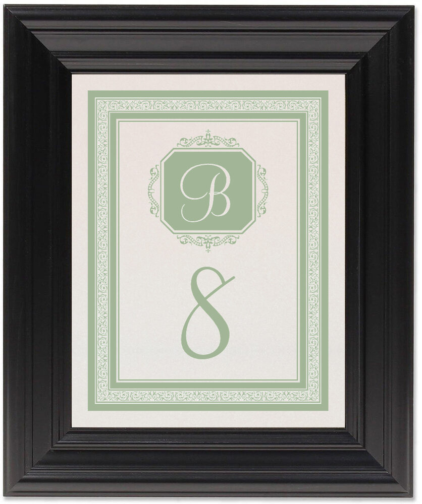 Framed Photograph of Exquisite Frame Table Numbers