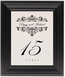Framed Photograph of Fancy Brandy Table Numbers