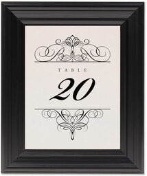 Framed Photograph of Flourish Monogram 01A Table Numbers
