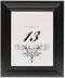 Framed Photograph of Flourish Monogram 06 Table Numbers