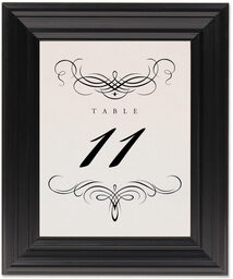 Framed Photograph of Flourish Monogram 08 Table Numbers