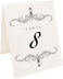 Photograph of Tented Flourish Monogram 10 Table Numbers