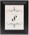 Framed Photograph of Flourish Monogram 10 Table Numbers