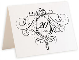 Photograph of Tented Flourish Monogram 15 Table Numbers