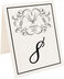 Photograph of Tented Flourish Monogram 17 Table Numbers