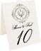 Photograph of Tented Flourish Monogram 18 Table Numbers