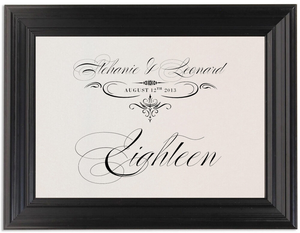 Framed Photograph of French Typographic Library 11 Table Numbers