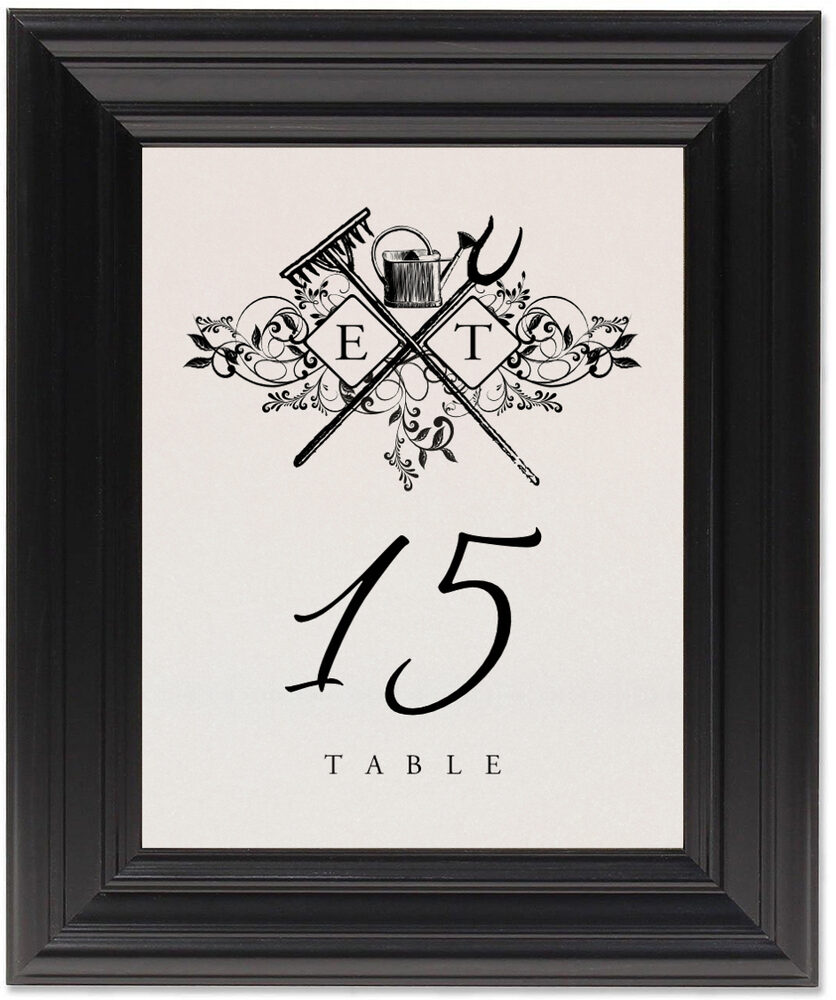 Framed Photograph of Gardener's Delight Table Numbers