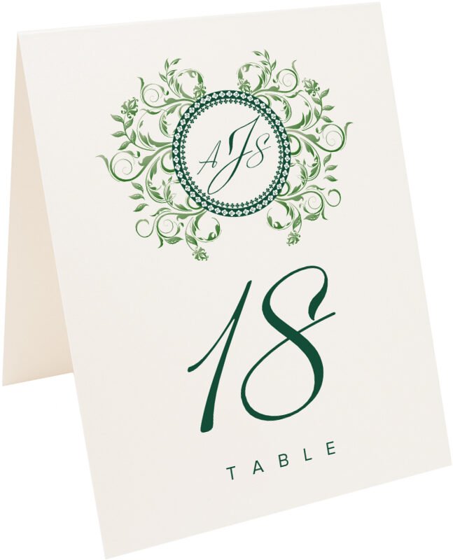 Photograph of Tented Gingee Table Numbers