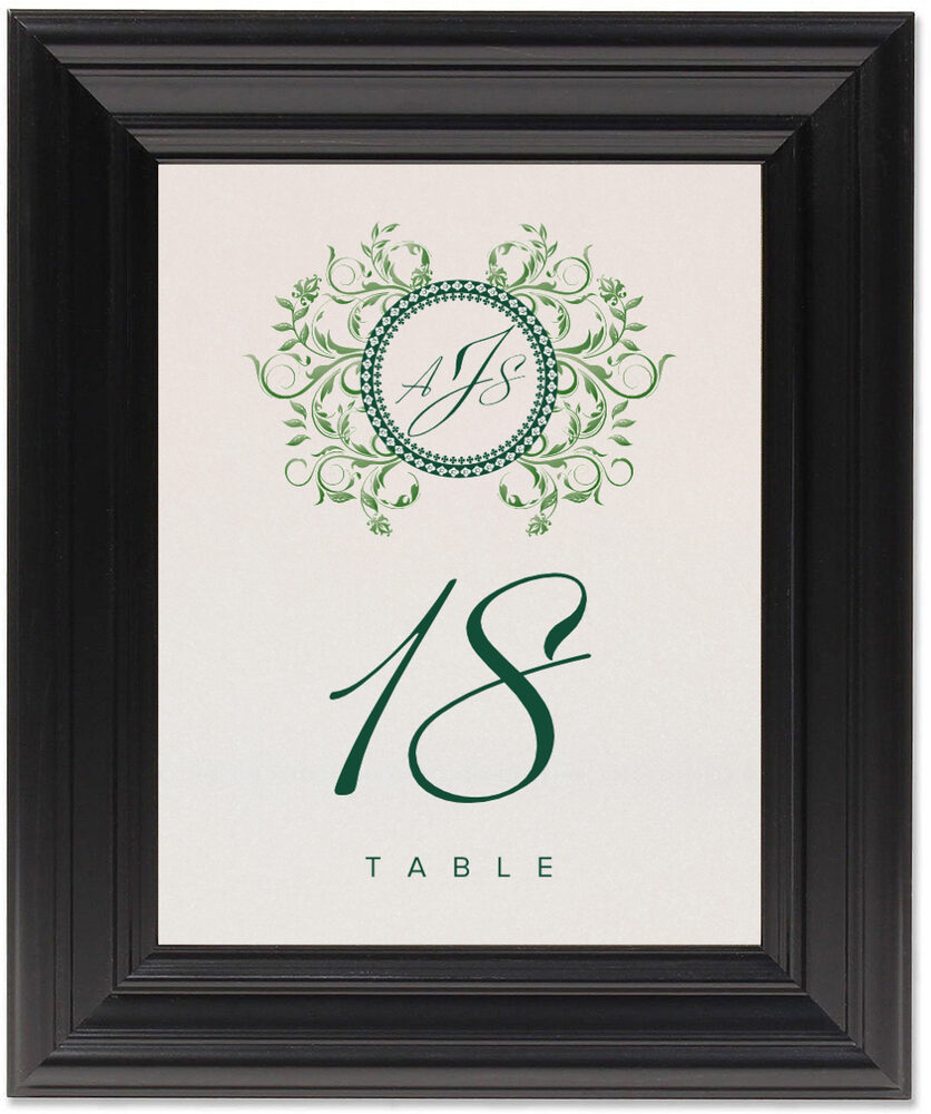 Framed Photograph of Gingee Table Numbers