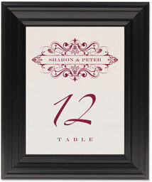 Framed Photograph of Ginger Breeze Table Numbers