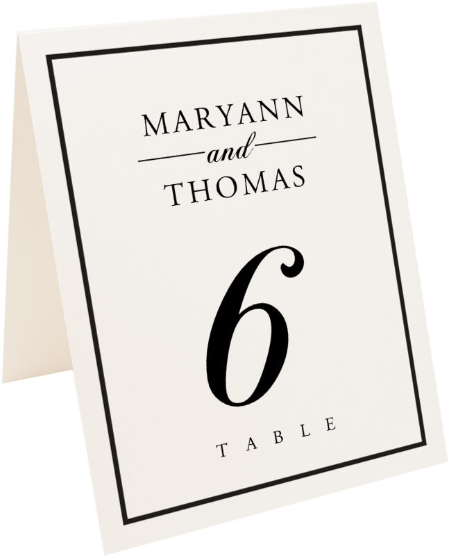 Photograph of Tented Homecoming Table Numbers