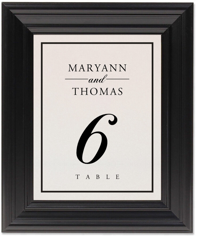 Framed Photograph of Homecoming Table Numbers