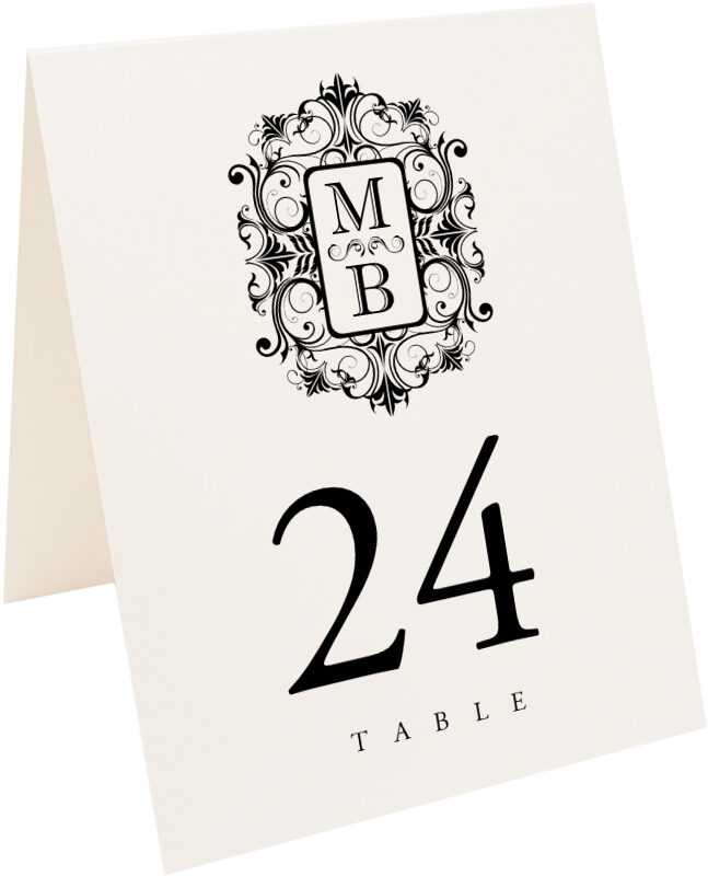 Photograph of Tented Kaleidoscope Table Numbers