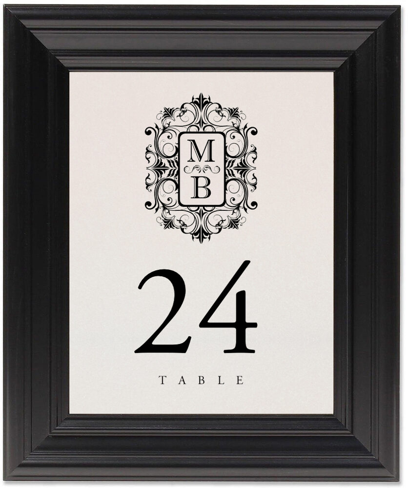 Framed Photograph of Kaleidoscope Table Numbers