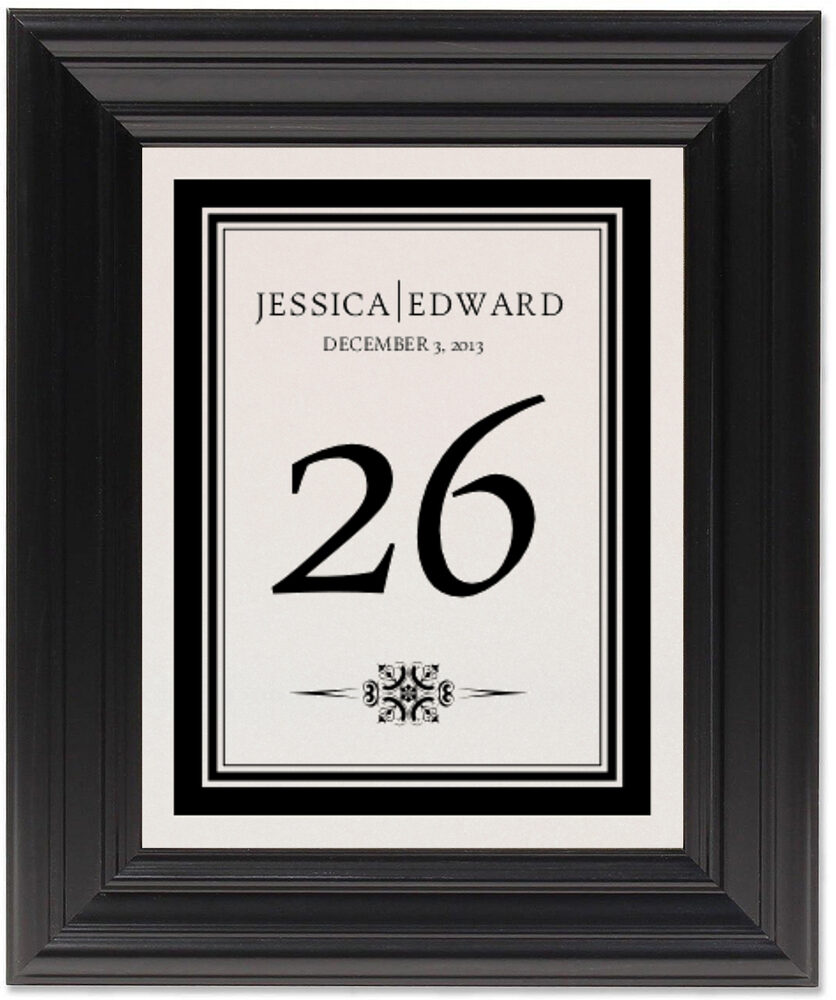 Framed Photograph of Maiola Monogram Table Numbers