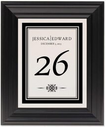 Framed Photograph of Maiola Monogram Table Numbers
