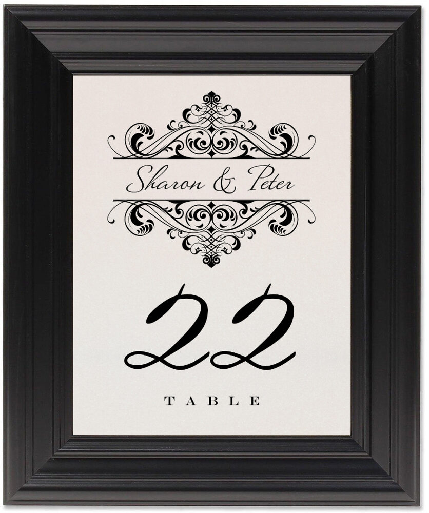Framed Photograph of Merlin's Monkey Table Numbers