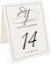 Photograph of Tented Miss Le Gatees Monogram 10 Table Numbers