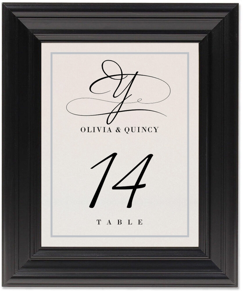 Framed Photograph of Miss Le Gatees Monogram 10 Table Numbers