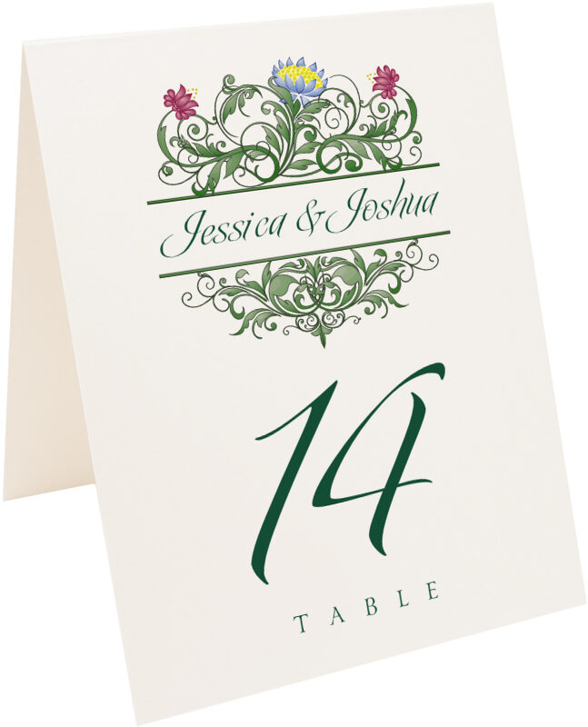 Photograph of Tented Moon Bloom Table Numbers