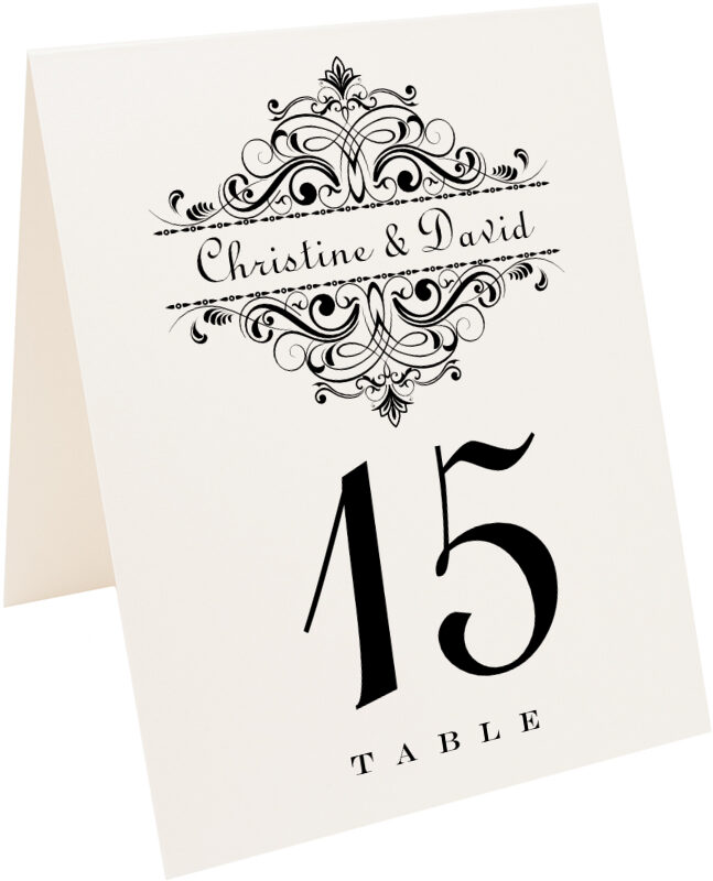 Photograph of Tented Oki Sun Table Numbers