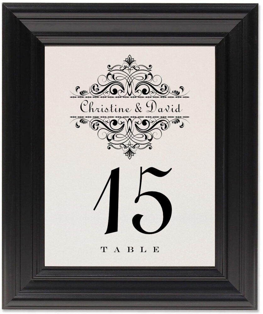 Framed Photograph of Oki Sun Table Numbers