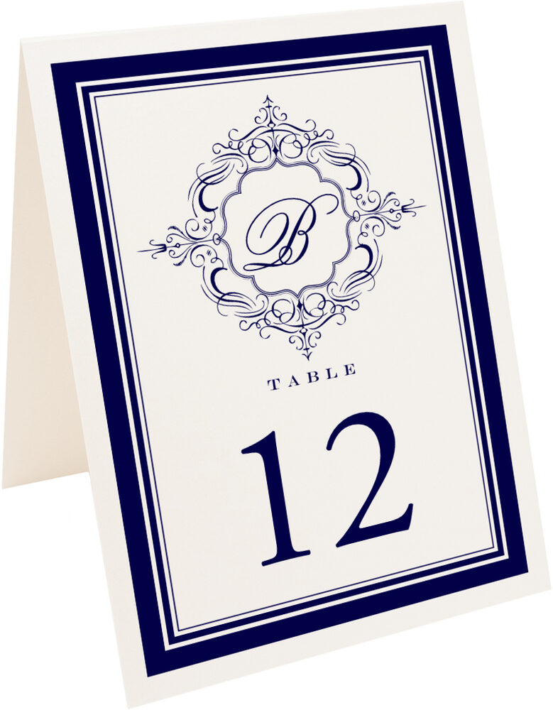 Photograph of Tented Old Script and Engravers Table Numbers