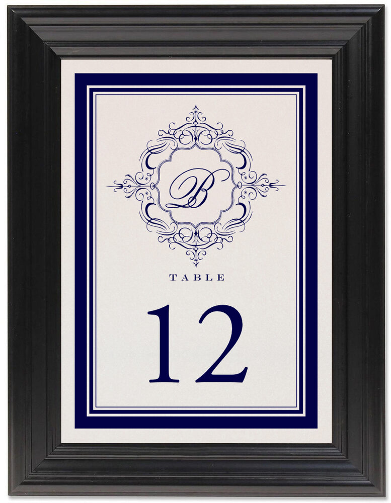 Framed Photograph of Old Script and Engravers Table Numbers