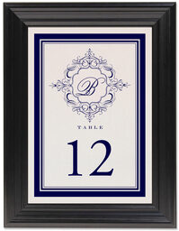 Framed Photograph of Old Script and Engravers Table Numbers