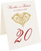 Photograph of Tented Paisley Heart Table Numbers