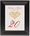 Framed Photograph of Paisley Heart Table Numbers