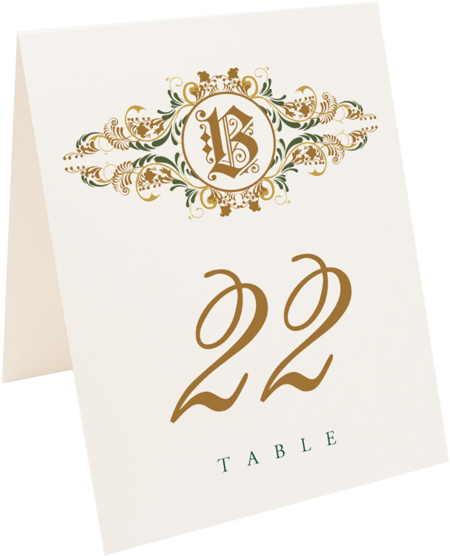 Photograph of Tented Paisley Power Circle Table Numbers