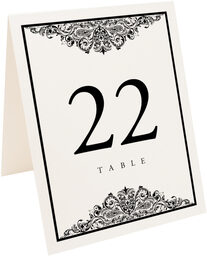 Photograph of Tented Paisley Power Table Numbers