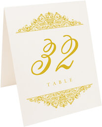 Photograph of Tented Paisley Table Numbers