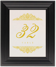 Framed Photograph of Paisley Table Numbers