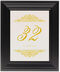 Framed Photograph of Paisley Table Numbers