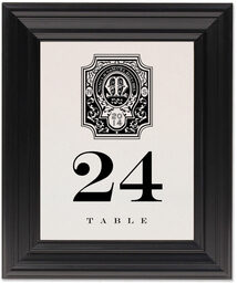 Framed Photograph of Russian Stamp Table Numbers