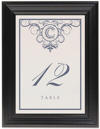 Framed Photograph of Spiral Swirl Top Table Numbers